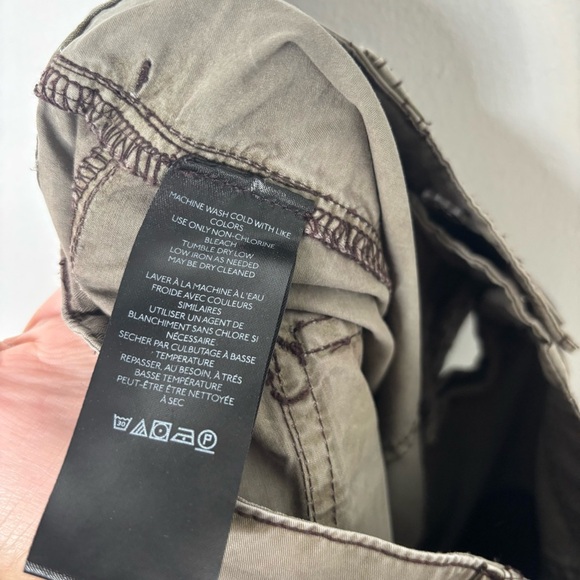 Free People The Thing Is Low-Rise Utility Pants Green Cargo Pockets Boho Sz 4. - Picture 12 of 13